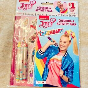 Jojo Siwa Color & Stickers activity set NWT Art craft